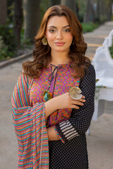 3-PC Printed Cotton Suit CPM-5-04